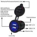 Universal Car Charger USB Vehicle 4.2A Output LED Waterproof Dual USB Port