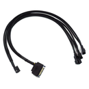 43cm SATA 1 to 3 4Pin CPU Cooling Fan PWM Temperature Control Power Cable Power Adapter Extension Lead Wire