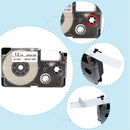 4 Pack 12mm Black on White Label Tape Label Maker Compatible with KL1500 KL V5F2