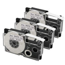 3 Pack 9mm Black on White Label Tape Label Maker Compatible with KL-120, KL S6X4