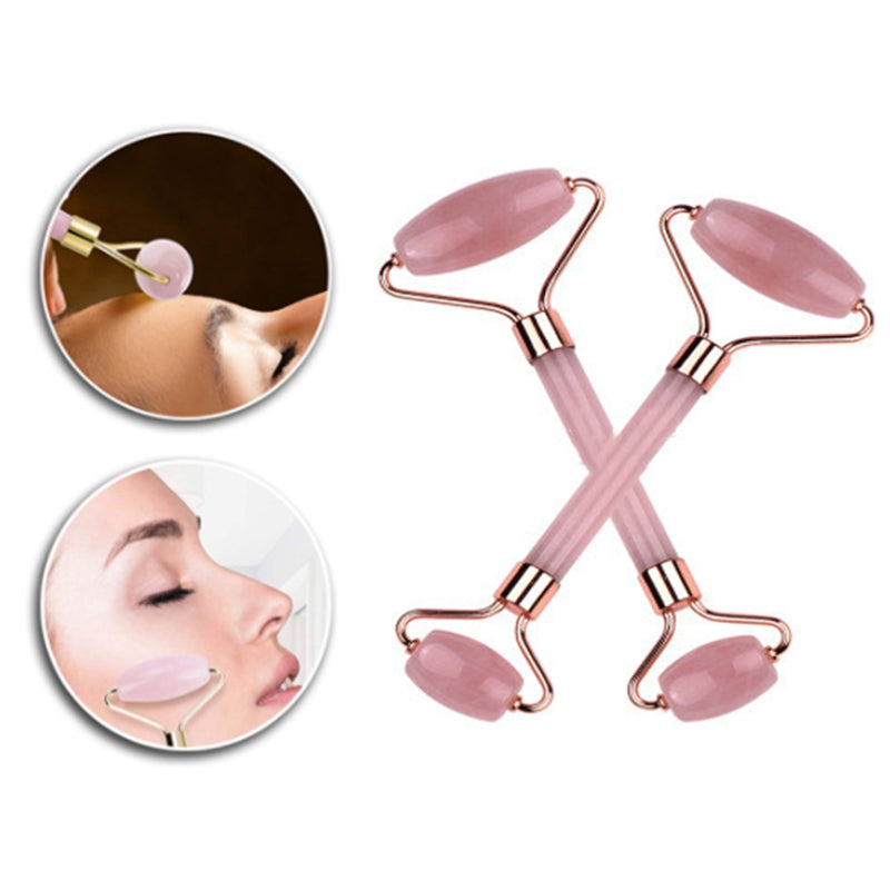 Natural Stone Jade Roller Roller Double Head Jade Massage Roller with Fixed C4Q6