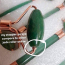 Natural Stone Jade Roller Roller Double Head Jade Massage Roller with Fixed C4Q6