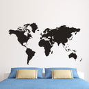 Modern House Removable World Map Wall Sticker Decoration For School Office House Wall  Decor Design