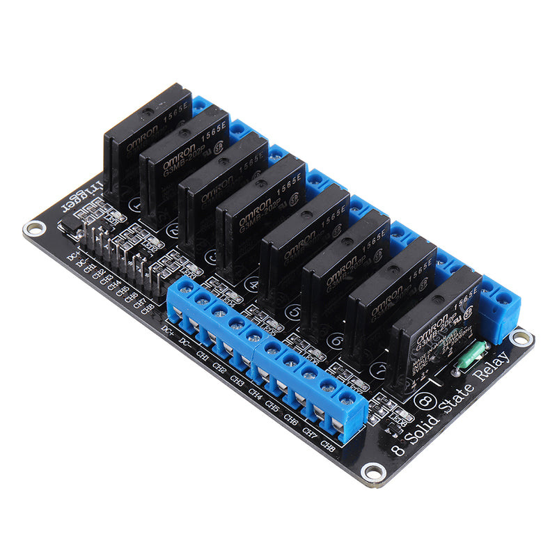 8 Channel 5V Solid State Relay Low Level Trigger DC-AC PCB SSR In 5VDC Out 240V AC 2A