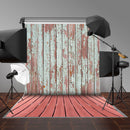 5x7FT Wood Wall Pink Floor Photography Backdrop Background Studio Prop