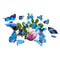 12Pcs 3D Blue Colorful Butterfly Wall Sticker Chrismas Home Decor Art Applique