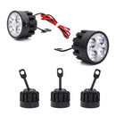 Pair 10V-85V DC 12W LED Light Motorcycle Scooter Bicycle Rear View Mirror Lamp Handlebar