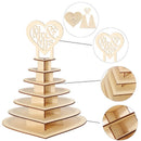 Wedding Decoration DIY Wooden Mr and Mrs Heart Shape Chocolate Display Rack J3Y1