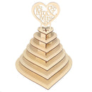 Wedding Decoration DIY Wooden Mr and Mrs Heart Shape Chocolate Display Rack J3Y1