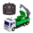 Children's Remote Control Garbage Truck with Lights, 4WD Recycling Garbage