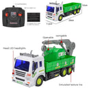 Children's Remote Control Garbage Truck with Lights, 4WD Recycling Garbage