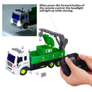 Children's Remote Control Garbage Truck with Lights, 4WD Recycling Garbage