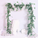 2 Pack Artificial Gray Greenery Garland Faux Silk Willow Leaves Vines Wreat