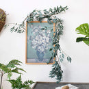 2 Pack Artificial Gray Greenery Garland Faux Silk Willow Leaves Vines Wreat