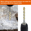 Drill Bit Set 7 Pieces, Triple-Cornered Alloy Twist Drill Bit for Porcelain