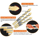 Drill Bit Set 7 Pieces, Triple-Cornered Alloy Twist Drill Bit for Porcelain