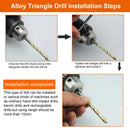Drill Bit Set 7 Pieces, Triple-Cornered Alloy Twist Drill Bit for Porcelain