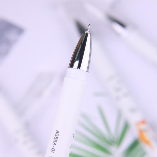 Deli A055A-01 0.38mm For Student And Conference Gel Pen In Black 12 PCS