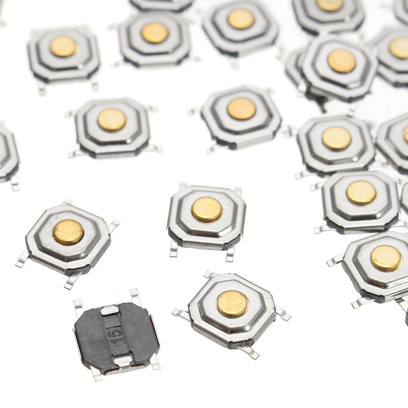 150Pcs DC12V 4 Pins Tact Tactile Push Button Switch Momentary SMD Switch 5x5x1.5MM