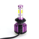 Pair H7 60W 6000LM 4-Sided LED Car Headlights Bulb Lamp Kit 6000K White IP68