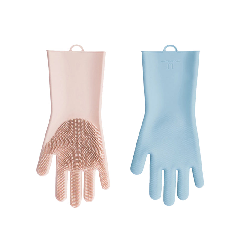 Magic Silicone Cleaning Gloves Kitchen Foaming Glove Heat Insulation Gloves Pot Pan Oven Mittens Cooking Glove