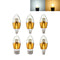 Dimmable E27 E14 E12 7W 60 SMD 3014 LED Pure White Warm White Candle Light Lamp Bulb AC110V