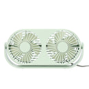 Mini Desk Table Fan Portable Cooling Air Cooler Fan Dual Head Silent Fan 3 Speed