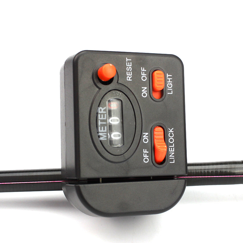 ZANLURE 99.9m Digital Display Fishing Line Depth Finder Tool Fishing Line Counter Clip On Rod