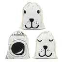 Cotton Sack Drawstring Storage Bag Toy Shoes Laundry Travel Stuff Clothes