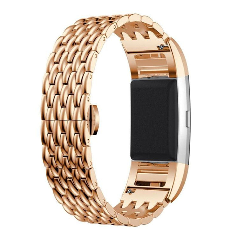 Replacement Screwless Metal Strap Stainless Wrist Band for Fitbit Charge 2