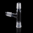 29/32 75 Degree Three-way Borosilicate Glass Distillation Adapter Connector Distilling Tube w/ Standard Ground Taper Joints