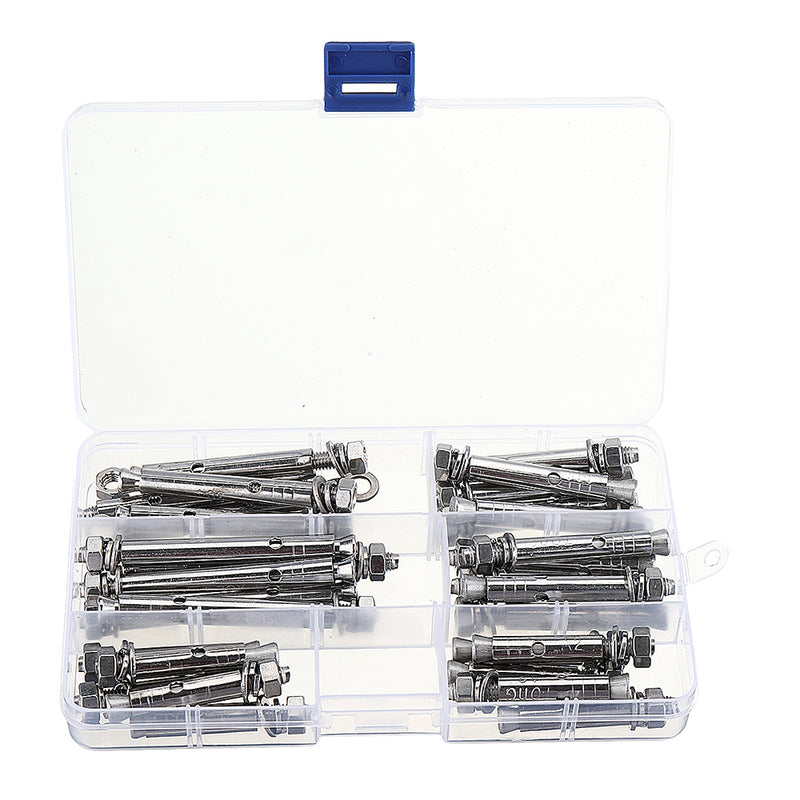 30Pcs 304 Stainless Steel Expansion Bolt External Hex Expansion Screw Bolts M6*50/60/70/80mm