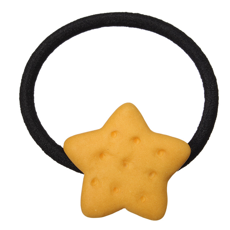 Cute Simulated Biscuit Hair Ring Band Star Heart Circular Geometric Kid's Jewelry