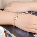 Beautiful Diamond-Studded Zircon Plated  Female Bracelet-18K gold