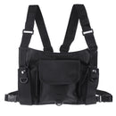 Nylon Radio Walkie Talkie Chest Pockets Harness Bag Backpack Holster Pack Pouch