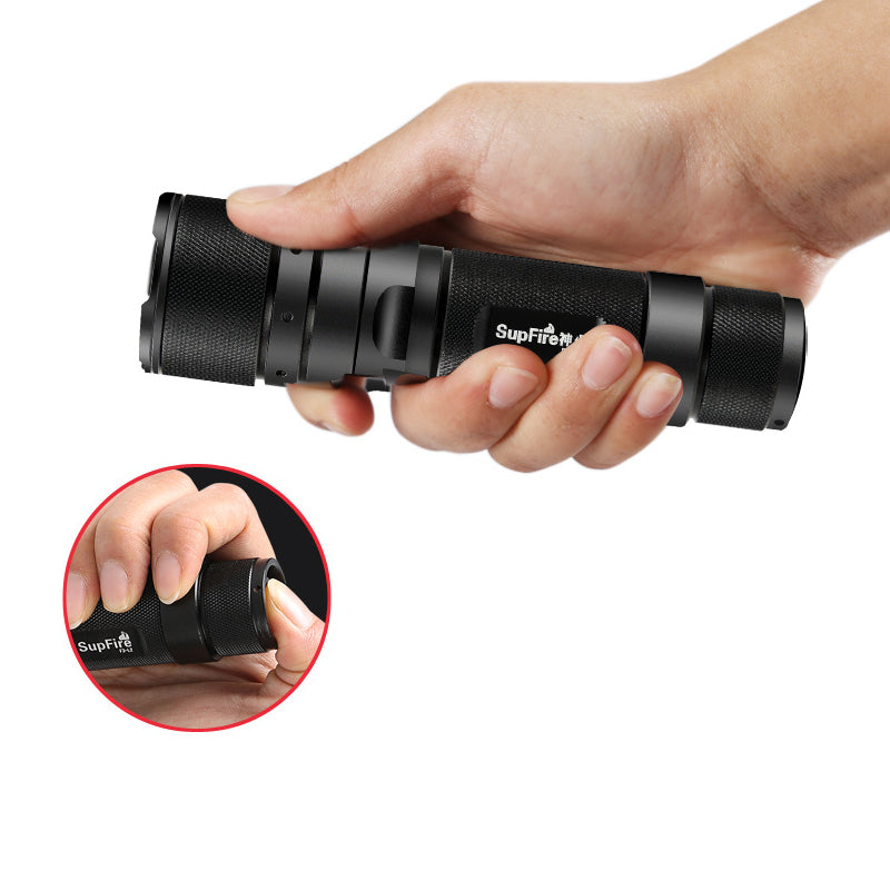 Sup Fire F3-L2 1100 Lumens Flashlight 18650 Battery Telescopic Zoom 5 Modes Work Lamp Camping Hunting