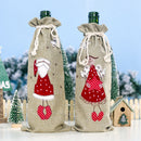 4 Pcs Christmas Wine Bottle Covers Santa Snowman Sweater Holiday Champagne  K6N9
