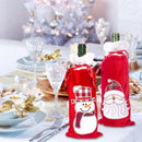 4 Pcs Christmas Wine Bottle Cover Santa Snowman Sweater Holiday Champagne B G5X2
