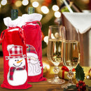 4 Pcs Christmas Wine Bottle Cover Santa Snowman Sweater Holiday Champagne B G5X2
