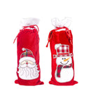 4 Pcs Christmas Wine Bottle Cover Santa Snowman Sweater Holiday Champagne B G5X2