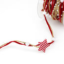 Christmas Handmade Pentagonal Star Bead Chain Ribbon Gift Packaging Handmad O6Y8