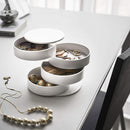 4 Layers 360 Rotation Jewelry Box Nordic Desktop Household Multi-layer Jewelry Earring Storage Box Dustproof