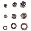 255Pcs Stainless Steel M6 M8 M10 Locking Full Nuts Washers Kit with Box