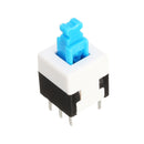 500pcs 8 x 8mm 6 Pin Touch Self-Locking On / Off Switch Push Button Switch Latching Switch