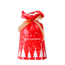 100 Pcs Merry Christmas Gift Bags Santa Claus Xmas Tree Packing Bags Cookie O3H4
