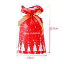 100 Pcs Merry Christmas Gift Bags Santa Claus Xmas Tree Packing Bags Cookie O3H4