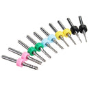 Drillpro 10Pcs 1.0-3.0mm End Mill Engraving Milling Cutter with Stop Ring Carbide Bits PCB Drill Bit Set