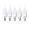 6PCS EXUP AC220V 5W E14 C37 Warm White Pure White Pull Tail LED Candle Light Bulb for Indoor Home Decoration