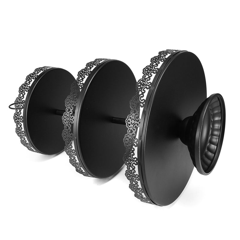 3-Tier Cupcake Stand Metal Cake Dessert Wedding Event Party Display Tower Plate Decorations