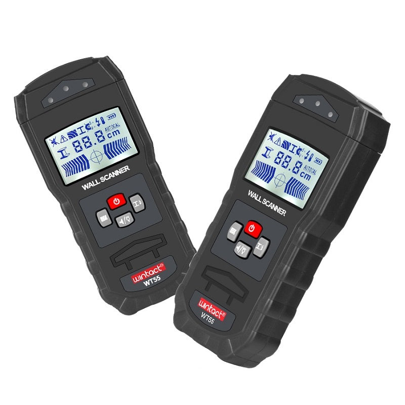 WT55 Digital Wall Scanner Detector Detecting Wire Live Cable Water Pipes Metal Materials Electronic Measuring Instruments